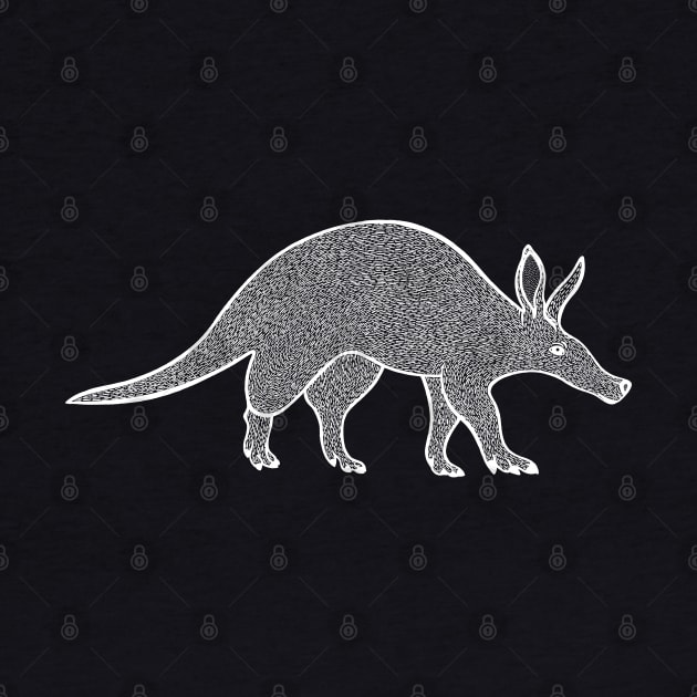 Aardvark Ink Art - cool African anteater design by Green Paladin